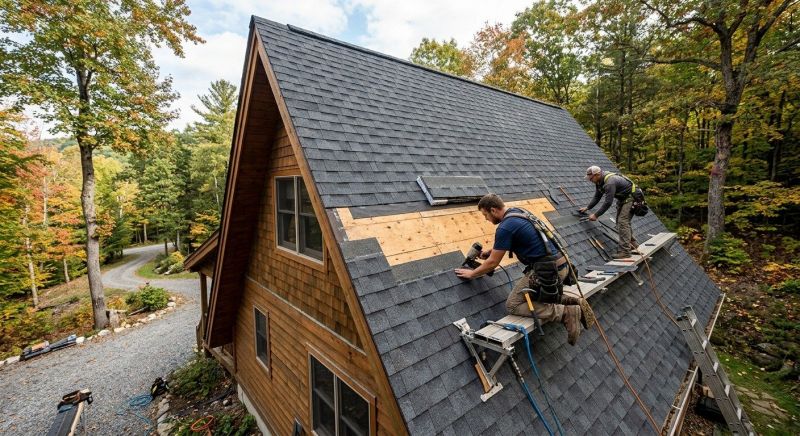 A Frame Roof Repair in Bridgeport, CT
