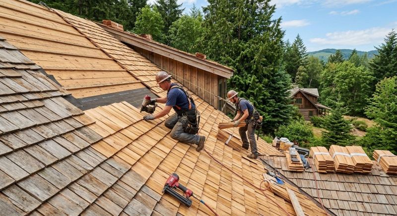 Cedar Roof Installation in Ridgefield, CT