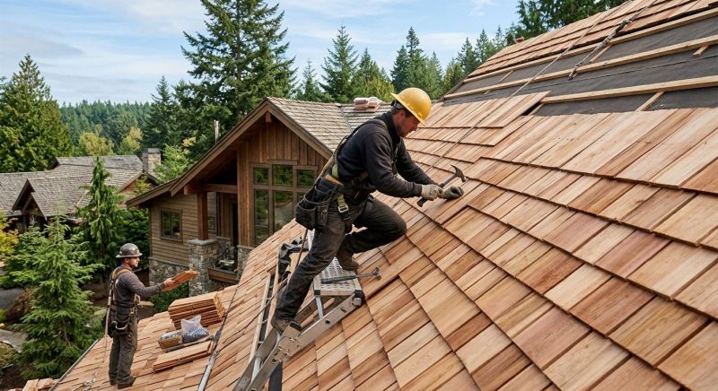 Cedar Roof Installation in Ridgefield, CT