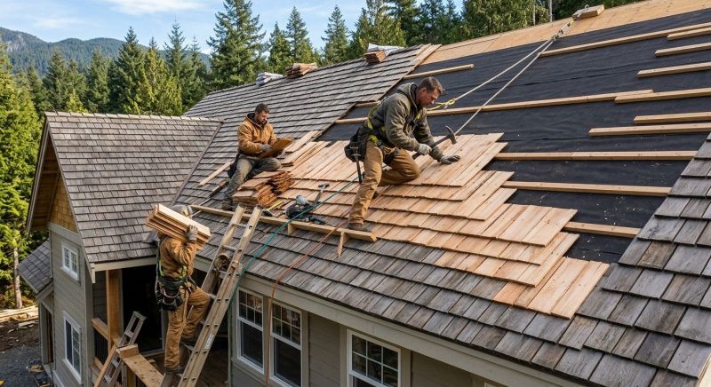 Cedar Roof Installation in Sandy Hook, CT