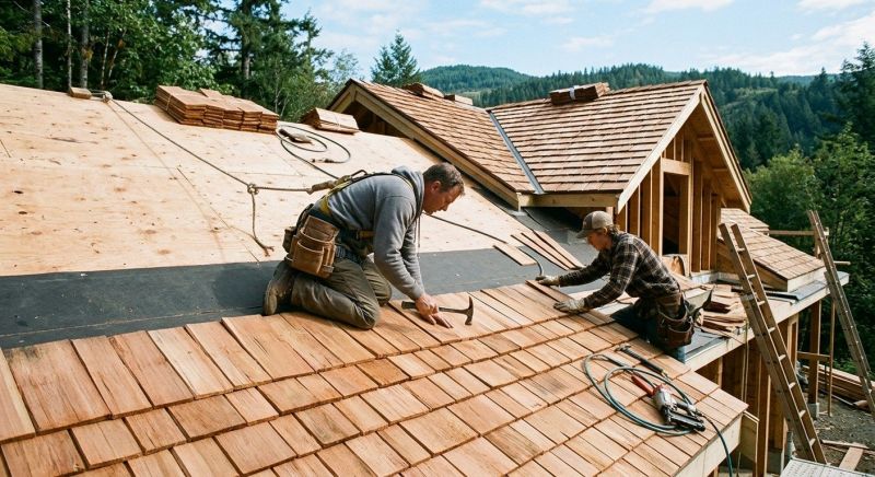 Cedar Roof Installation in Westport, CT