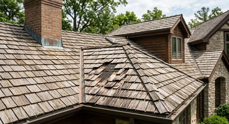 Cedar Shake Roof Repair in Sandy Hook, CT