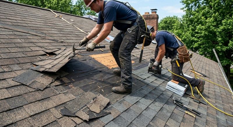 Damaged Roof Repair in Milford, CT