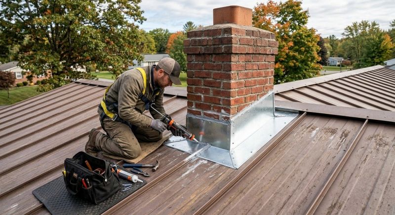 Metal Roof Flashing Repair in Bridgeport, CT