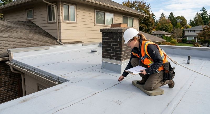 Rubber Roof Inspection in Bridgeport, CT