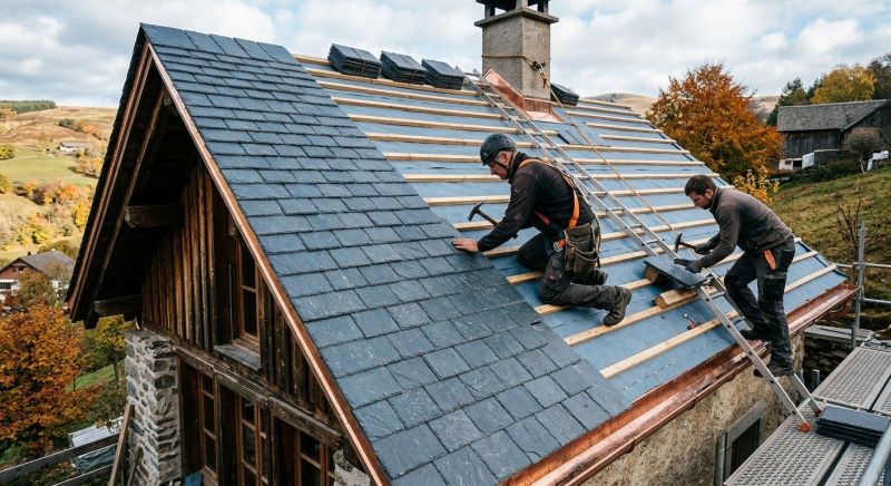 Slate Roof Installation in North Branford, CT