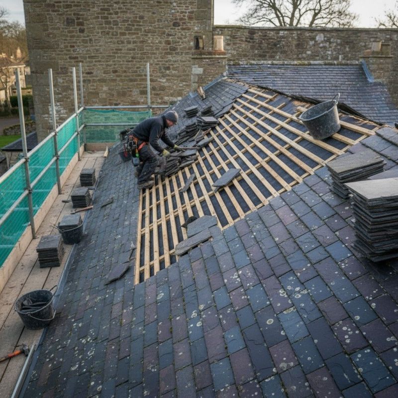Slate Roof Replacement in Greenwich, CT
