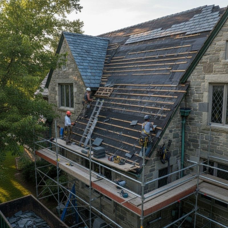 Slate Roof Replacement in Wilton, CT