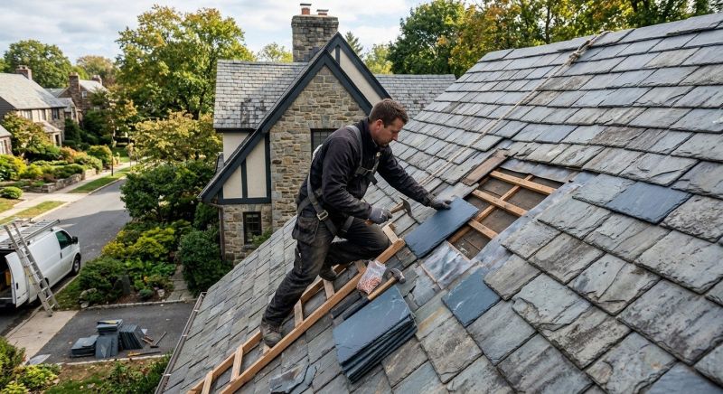 Slate Shingles Repair in Saint James, NY
