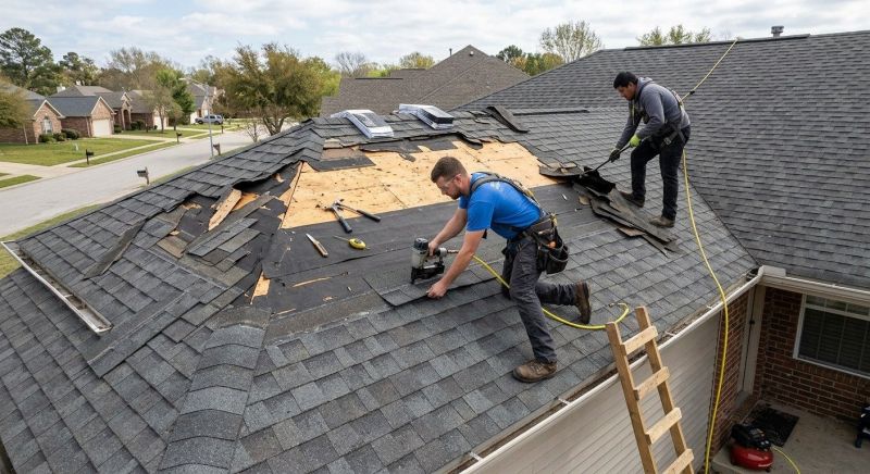 Storm Damage Roof Repair in Sandy Hook, CT