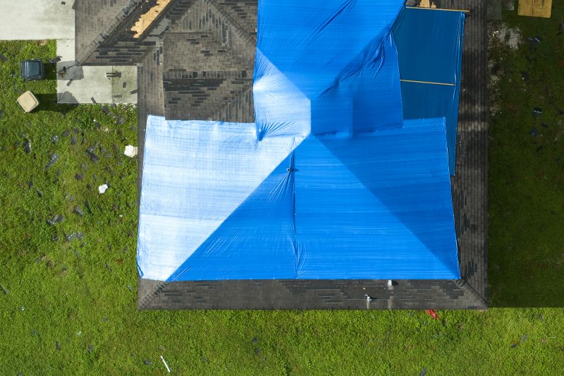 Storm Damage Roof Tarping in Bridgeport, CT