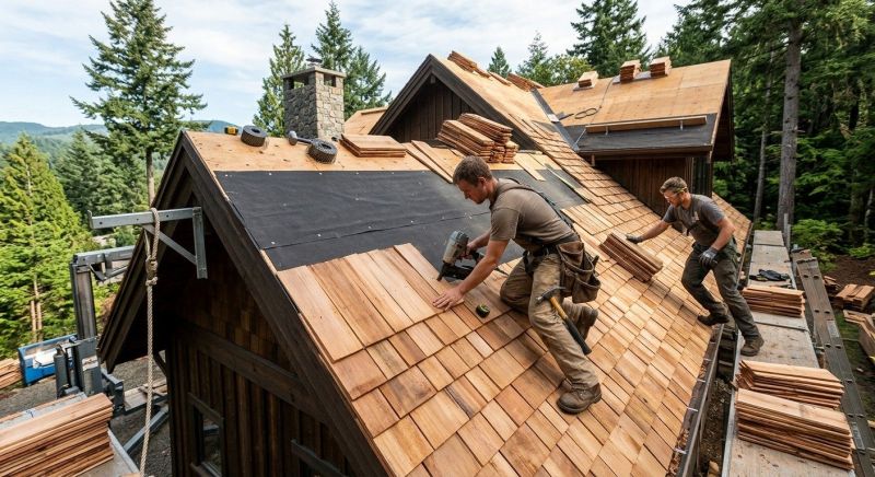 Wood Roofing Installation in Branford, CT