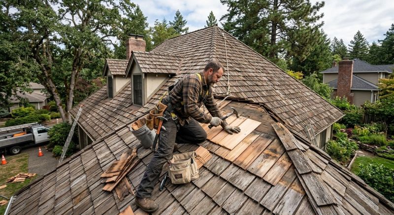 Wood Shake Roof Repair in Bridgewater, CT