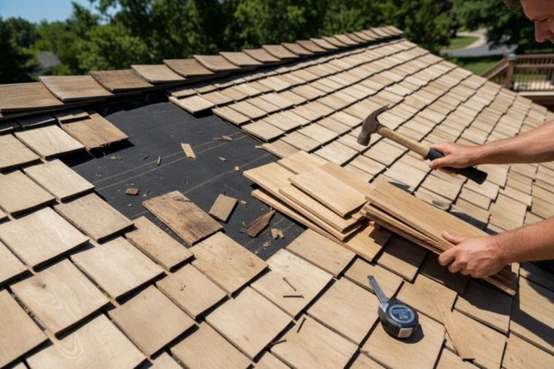 Wood Shake Roof Repair in Port Jefferson, NY